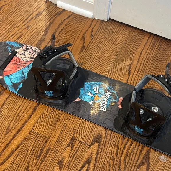 Burton Black and Blue Snowboard with Bindings - Picture 3 of 5
